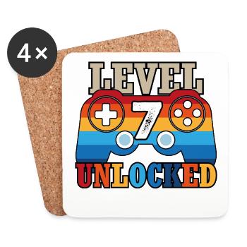 7th Birthday Gamer - Coasters (set of 4) - white - Front