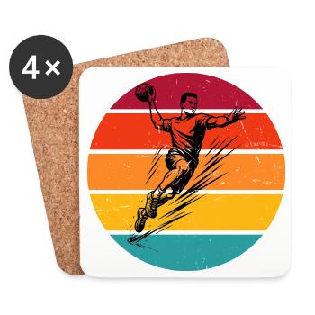 Handball Fans aufgepasst schlichtes Statement für - Coasters (set of 4) - white - Front