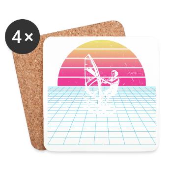 Statement for all windsurfers - Coasters (set of 4) - white - Front