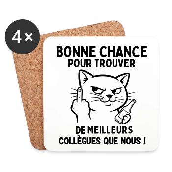 Bonne Chance Pour Trouver Les Meilleurs - Dessous de verre (lot de 4) - blanc - Devant