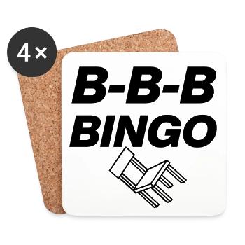 B-B-B-BINGO TREND, VIRAL FUN, MEME SCHULE STUHL 🪑 - Untersetzer (4er-Set) - Weiß - Vorne