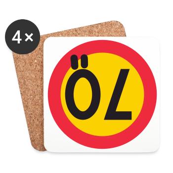 70 beers - Coasters (set of 4) - white - Front