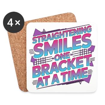 Hygienist Straightening Smiles Braces Specialist - Coasters (set of 4) - white - Front
