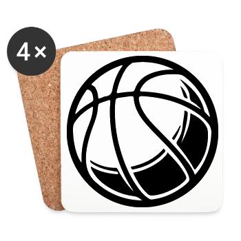 Basketball Ball - Coasters (set of 4) - white - Front