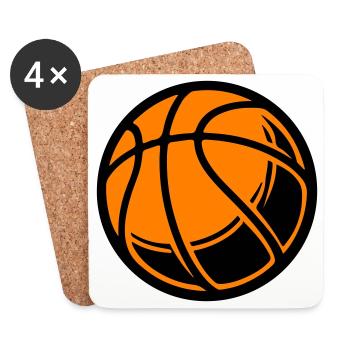 Basketball Ball - Coasters (set of 4) - white - Front