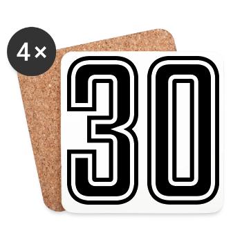 30 - Dessous de verre (lot de 4) - blanc - Devant
