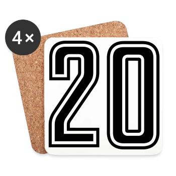 20 - Coasters (set of 4) - white - Front