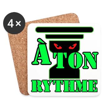 À TON RYTHME. - Dessous de verre (lot de 4) - blanc - Devant