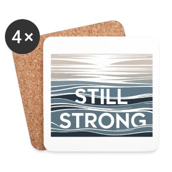 Still Strong Wave Pattern - Coasters (set of 4) - white - Front