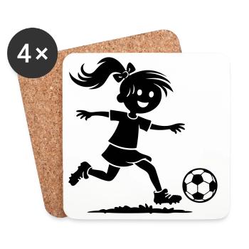 Soccer Girls - Coasters (set of 4) - white - Front