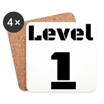 Level 1 - Untersetzer (4er-Set) - Weiß - Vorne