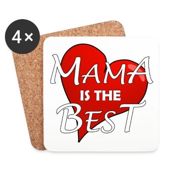 MAMA IS THE BEST - Coasters (set of 4) - white - Front