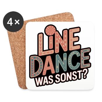 Line Dance What else? - Coasters (set of 4) - white - Front