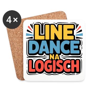 Line Dance Logical - Coasters (set of 4) - white - Front