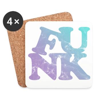 Funk Musik - Untersetzer (4er-Set) - Weiß - Vorne