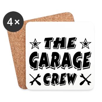 Garage - Dessous de verre (lot de 4) - blanc - Devant