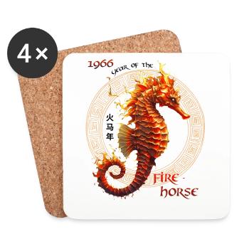 Fire-Seahorse 1966 – 60 Years of Deep Sea Power - Coasters (set of 4) - white - Front