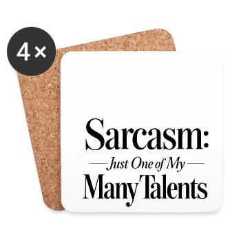 Sarcasm just one of my many talents minimalist - Coasters (set of 4) - white - Front
