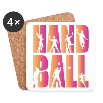 Handball - Dessous de verre (lot de 4) - blanc - Devant