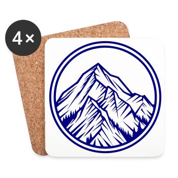 Mountains Symbol Rocks - Coasters (set of 4) - white - Front