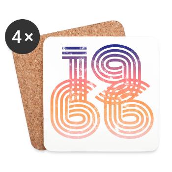 Vintage 1966 - Untersetzer (4er-Set) - Weiß - Vorne