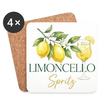 Limoncello Spritz – Summer Drink Lemon Design - Coasters (set of 4) - white - Front