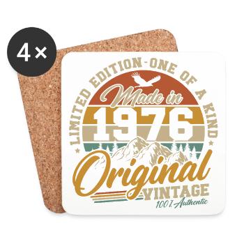 1976 Vintage Vintage Birthday Gift Retro - Coasters (set of 4) - white - Front