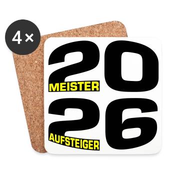 Champion and promoted team 2026 - Coasters (set of 4) - white - Front