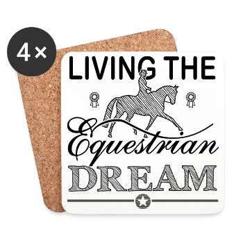 Living the equestrian dream - Dressage Edition - Coasters (set of 4) - white - Front