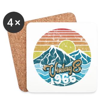 Vintage 1966 - Untersetzer (4er-Set) - Weiß - Vorne