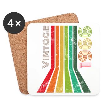 Millésime 1966 - Dessous de verre (lot de 4) - blanc - Devant