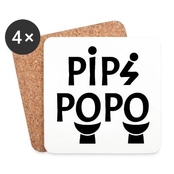 POPO! - Untersetzer (4er-Set) - Weiß - Vorne