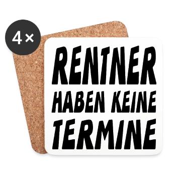 Retraité - Dessous de verre (lot de 4) - blanc - Devant
