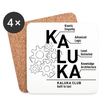 KALUKA_Club_Zahnraeder - Dessous de verre (lot de 4) - blanc - Devant