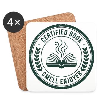 Fan certifié de parfums de livres | Lire - Dessous de verre (lot de 4) - blanc - Devant