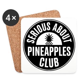 Ananas - Sérieux à propos du club de l’ananas - Dessous de verre (lot de 4) - blanc - Devant
