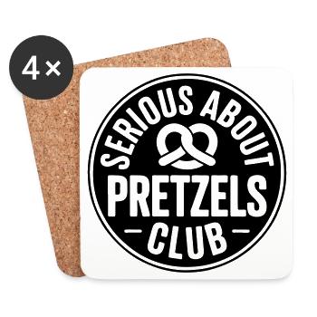 Brezel-Liebhaber Serious about Pretzels Bäcker - Untersetzer (4er-Set) - Weiß - Vorne