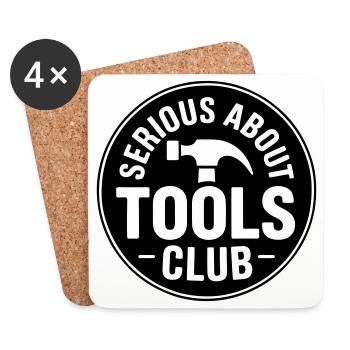 Handwerker Werkzeuge Serious about tools club - Untersetzer (4er-Set) - Weiß - Vorne