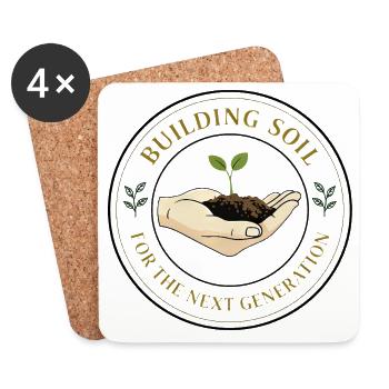 Self-Sufficiency Permaculture Eco Farmer Environment Active - Coasters (set of 4) - white - Front