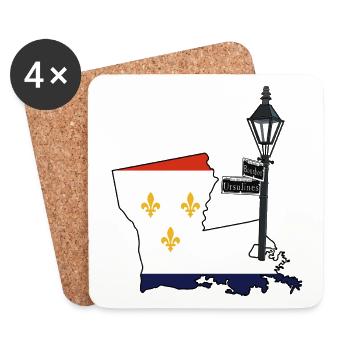 Carte cool de la Nouvelle-Orléans Mardi Gras USA - Dessous de verre (lot de 4) - blanc - Devant