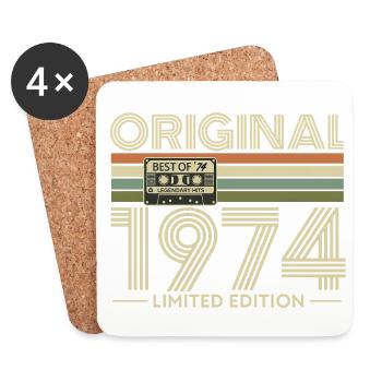 Original 1974 Retro Hits - Coasters (set of 4) - white - Front