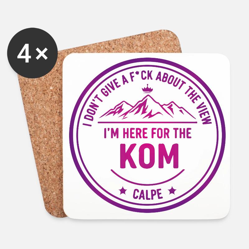 KOM Bergstempel-Calpe - Untersetzer (4er-Set) - Weiß