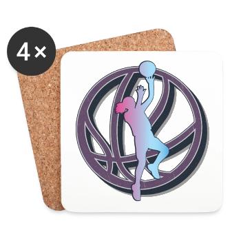 Basketball Girls - Coasters (set of 4) - white - Front