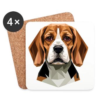 Beagle Welpe Beagles Süßer Hund English Beagle - Untersetzer (4er-Set) - Weiß - Vorne