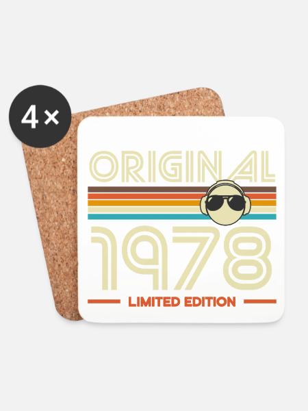 Original 1978 Limited Edition Retro - Untersetzer (4er-Set) - Weiß