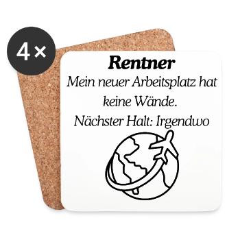 Pensioners finally travel - Coasters (set of 4) - white - Front