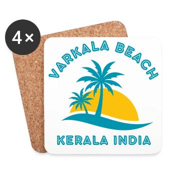 Varkala Beach Kerala Sunset - Coasters (set of 4) - white - Front