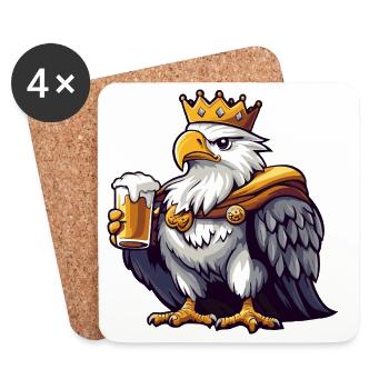 Eagle Beer King - Coasters (set of 4) - white - Front