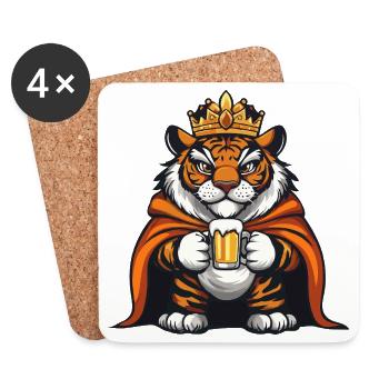 Tiger Beer King - Coasters (set of 4) - white - Front