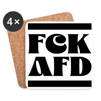 FCK AfD - Coasters (set of 4) - white - Front